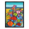 Tableau Maisons Bateaux Poissons Chats Martine Gonnin