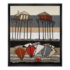 Tableau Martine Gonnin Cabane de Pêche Tchanquée Orange