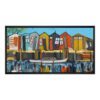 Tableau Pinasses Grise Maisons Colorées Martine Gonnin