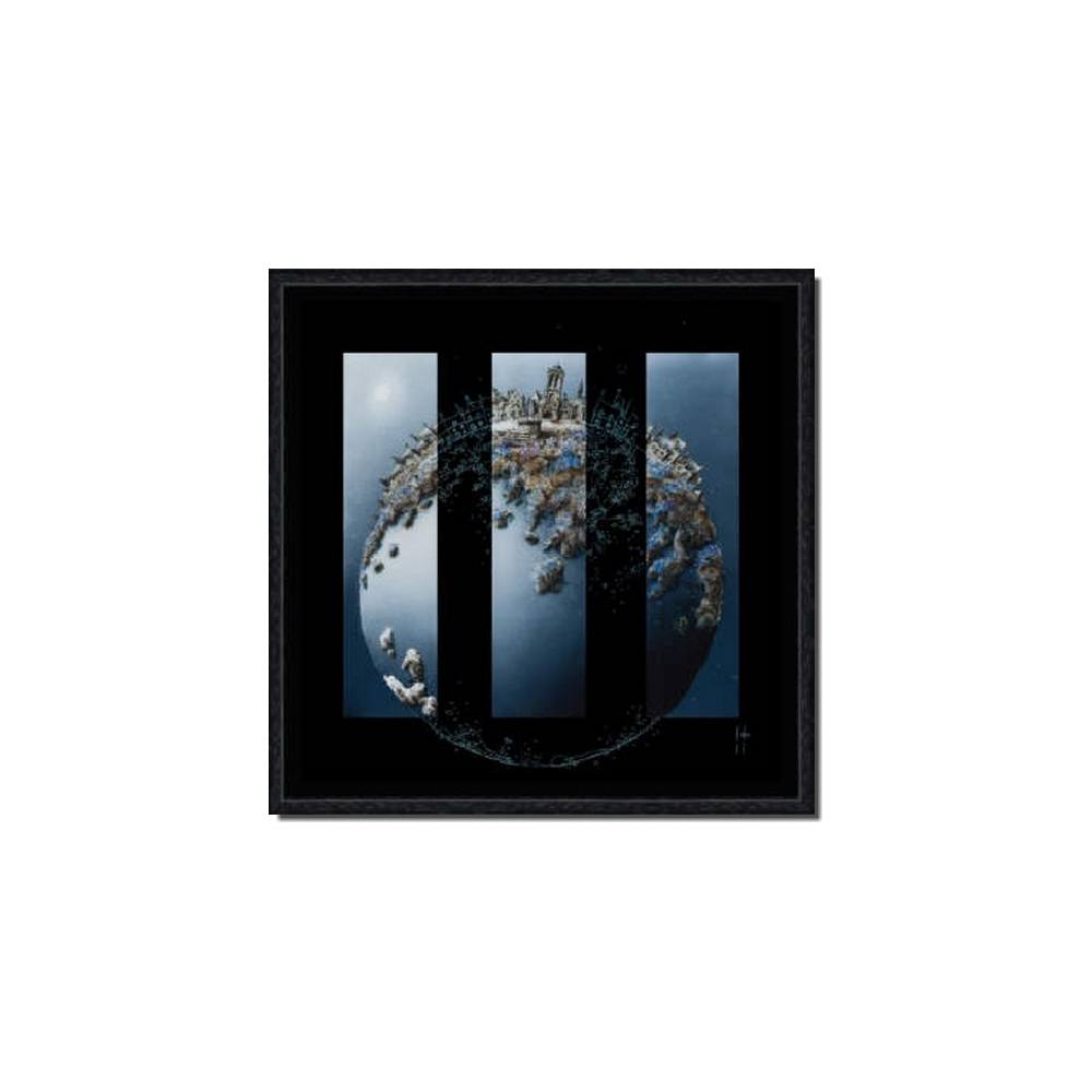 cadre coadou planete noir bleu