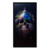 cadre tete de mort coloree casque musique