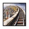 Tableau Alain Coadou Morlaix Rails de Train