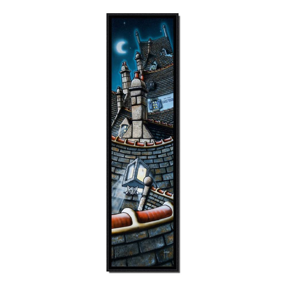 Tableau Alain Coadou Nuit sur Locronan