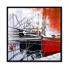 Tableau Bateau Orange Noir Coadou