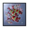 Tableau Coadou Poissons Verts Rouges