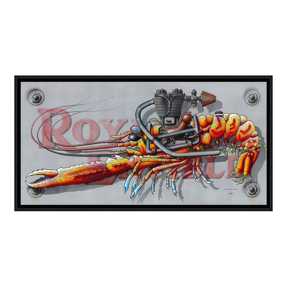 tableau_alain_coadou_langoustine_royale_mecanique_deco_cuisine_0908-AC-50x100cm Tableau Alain Coadou Langoustine Royale Mécanique