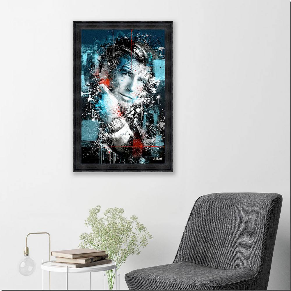 cadre_sylvain_binet_pierce_brosnan_celebrite_film_cinema_tableau_decoration_maison_encadreur_tours cadre sylvain binet pierce brosnan