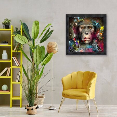 cadre sylvain binet singe peintre décoration maison