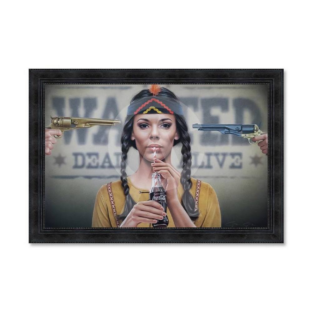 tableau_american_dream_alexandre_granger_femme_indienne_wanted_marseille Tableau American Dream Alexandre Granger