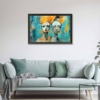 cadre romaric 2 egyptiennes turquoises
