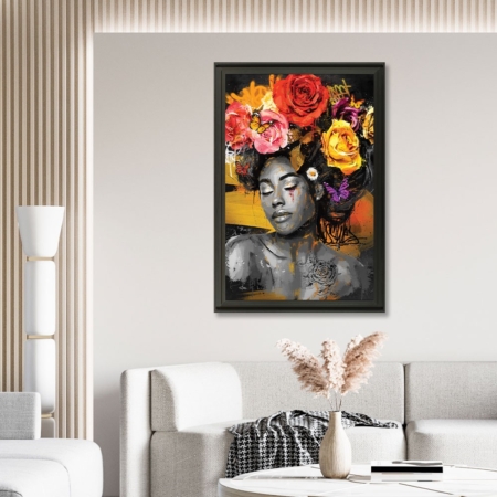 cadre romaric la femme aux roses