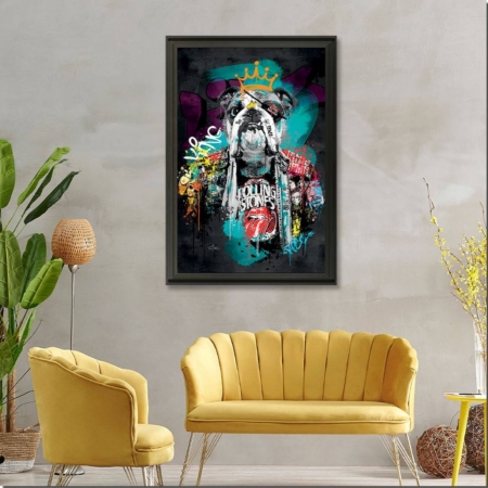 cadre romaric le bulldog rockeur