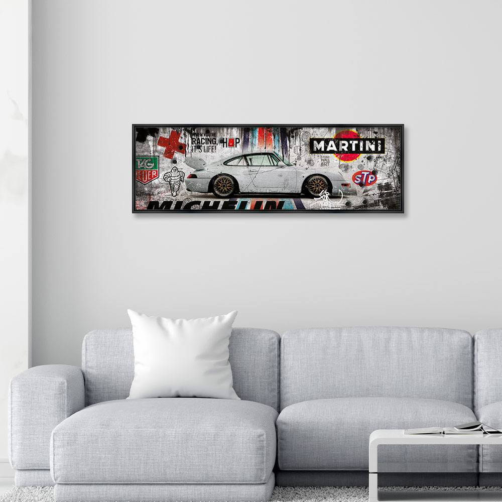 cadre_rubix_996_rsr_voiture_sport_blanc_pvc_encadre_decoration_salon_nimes Cadre de Rubix 996 RSR
