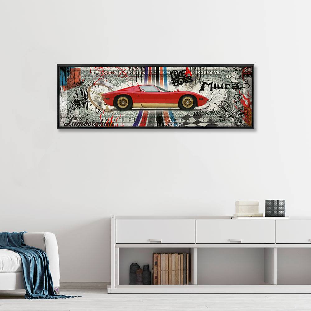 cadre_rubix_dollar_miura_lamborghini_voiture_rouge_sport_image_encadree_calvi Cadre Rubix Dollar Miura