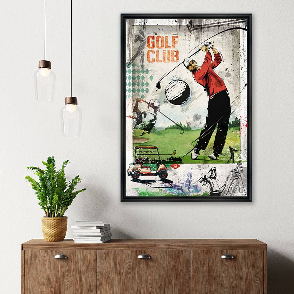 cadre_rubix_golf_club_garcon_golfeur_voiture_deco_sportive_sport_homme_montpellier cadre rubix golf club