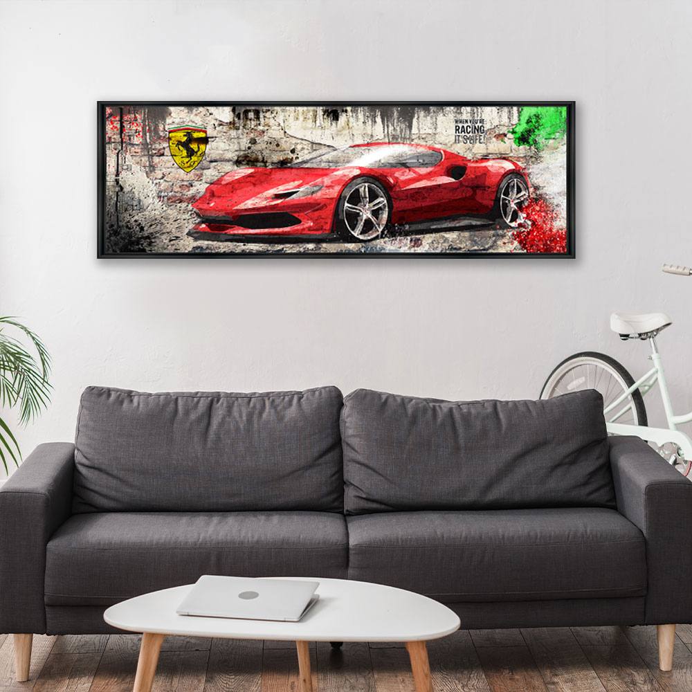 cadre_296_gtb_italia_rubix_voiture_collection_course_roufe_ferrari_deco_maison_home_fournisseur_encadreur_tourcoing cadre 296 gtb italia rubix