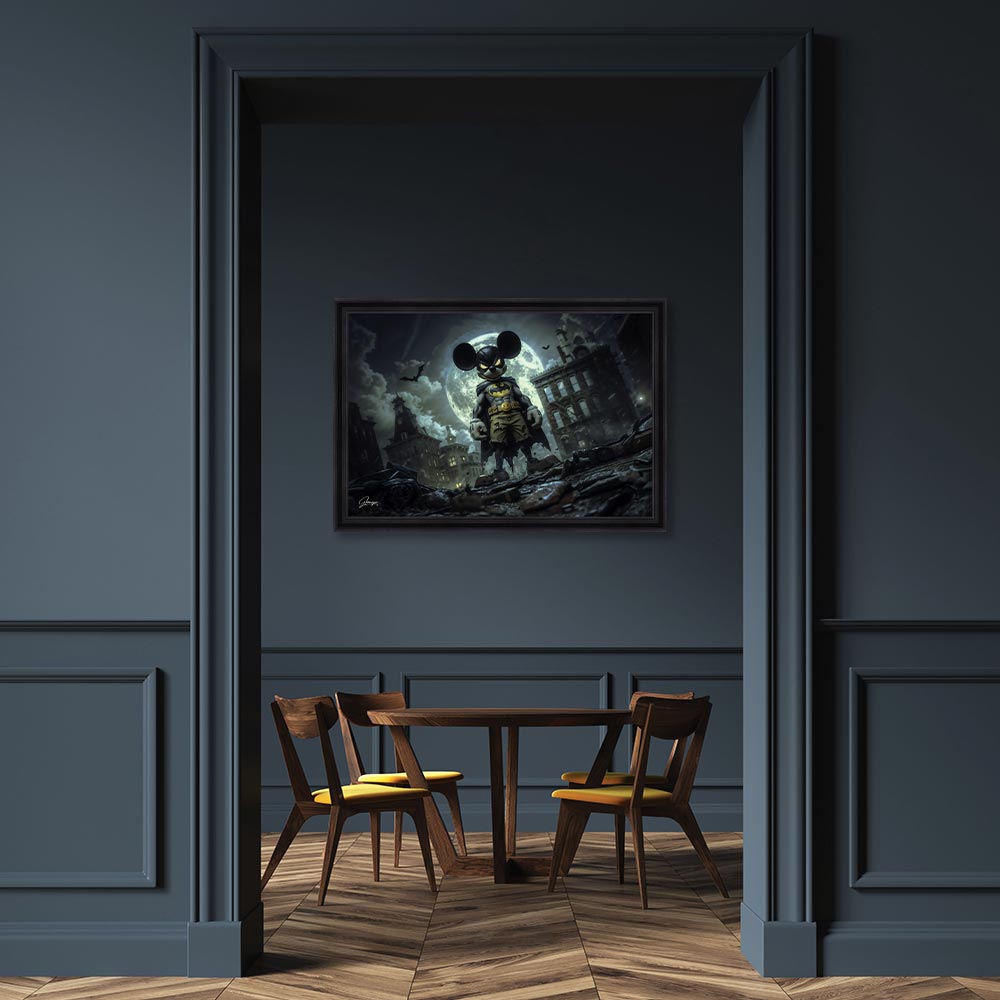 cadre_alexandre_granger_bat_mouse_decoration_entree_appartement_souris_mickey_cadraven_narbonne cadre alexandre granger Bat Mouse