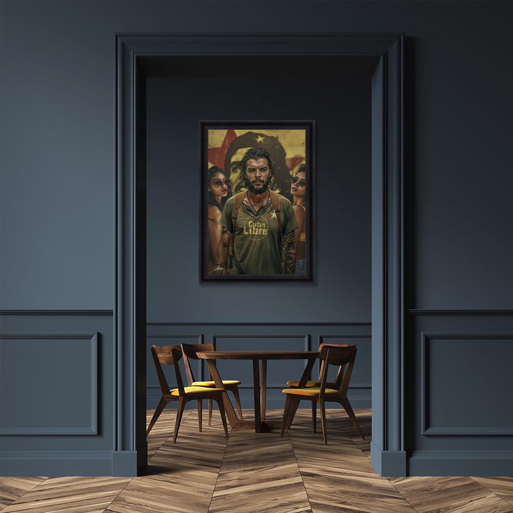 cadre_alexandre_granger_el_che_guevara_homme_politique_cuba_inspiration_decoration_moderne_limoges cadre alexandre granger El Che