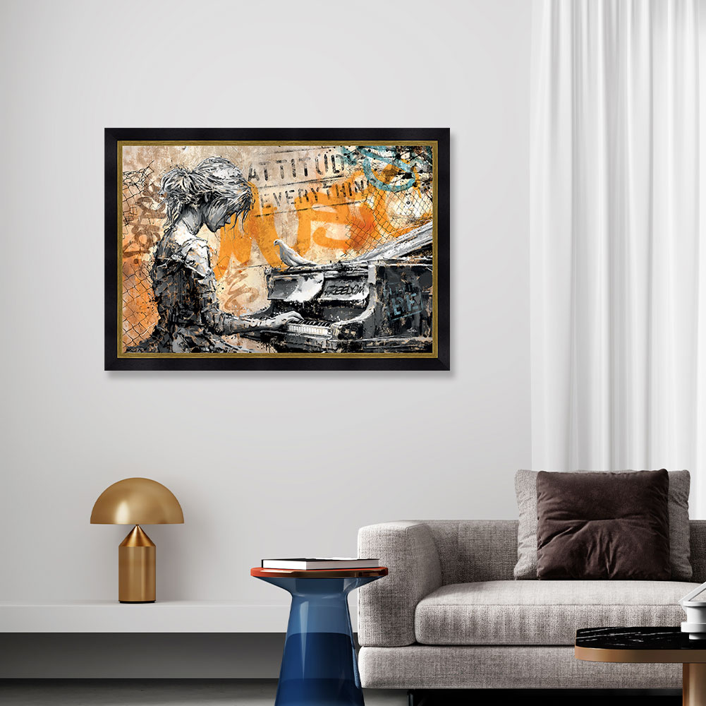 cadre_romaric_la_fille_au_piano_oiseau_enfant_inspiration_deco_originale_nimes cadre romaric la Fille au Piano