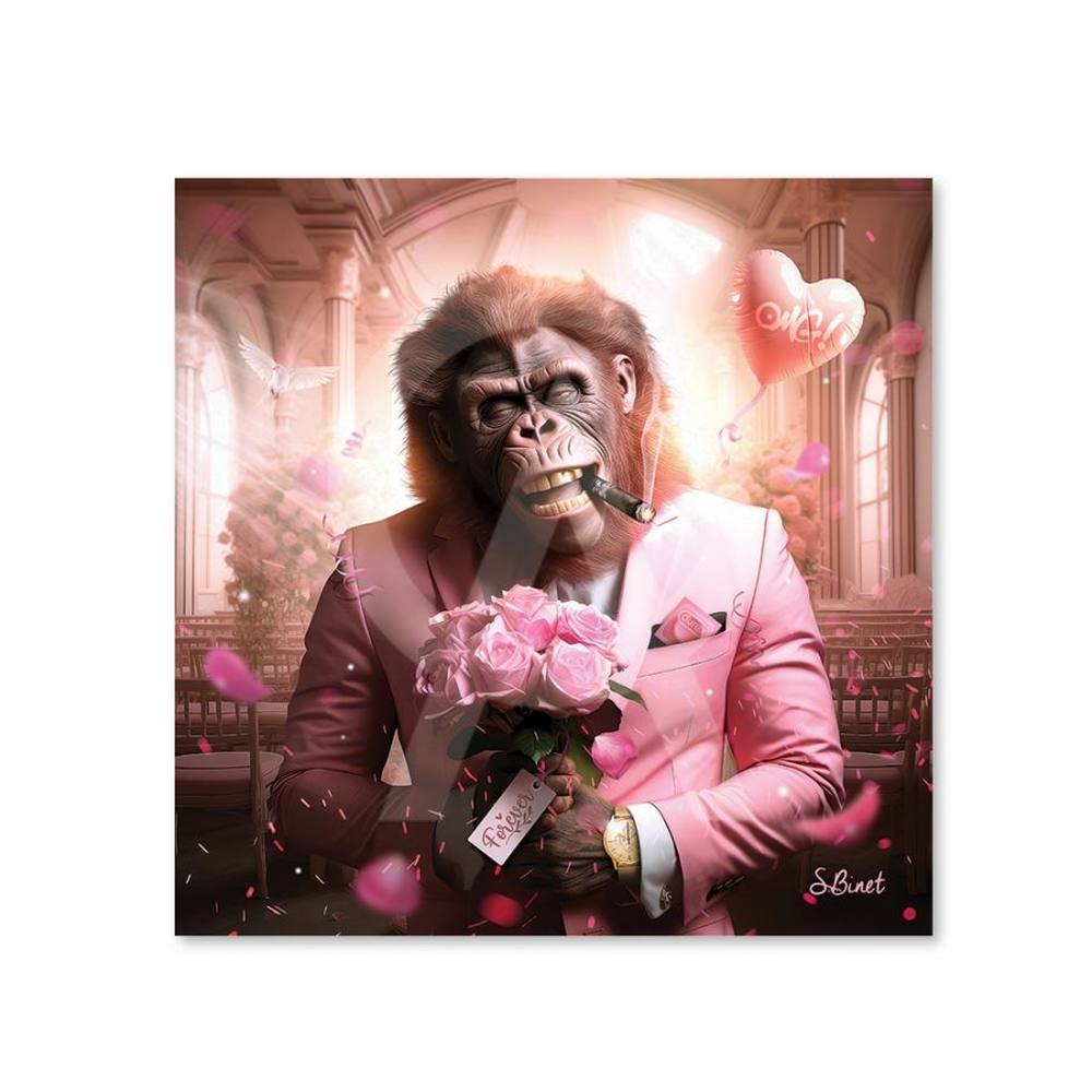 petit_cadre_binet_monkey_love_singe_cigare_alu_dibond_petit_budget_cadeaux_metz Petit Cadre Binet Monkey Love