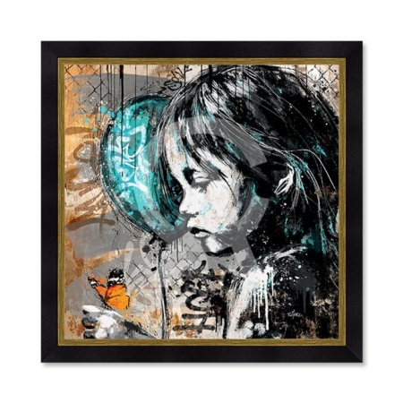 Tableau la Petite Fille et le Papillon romaric