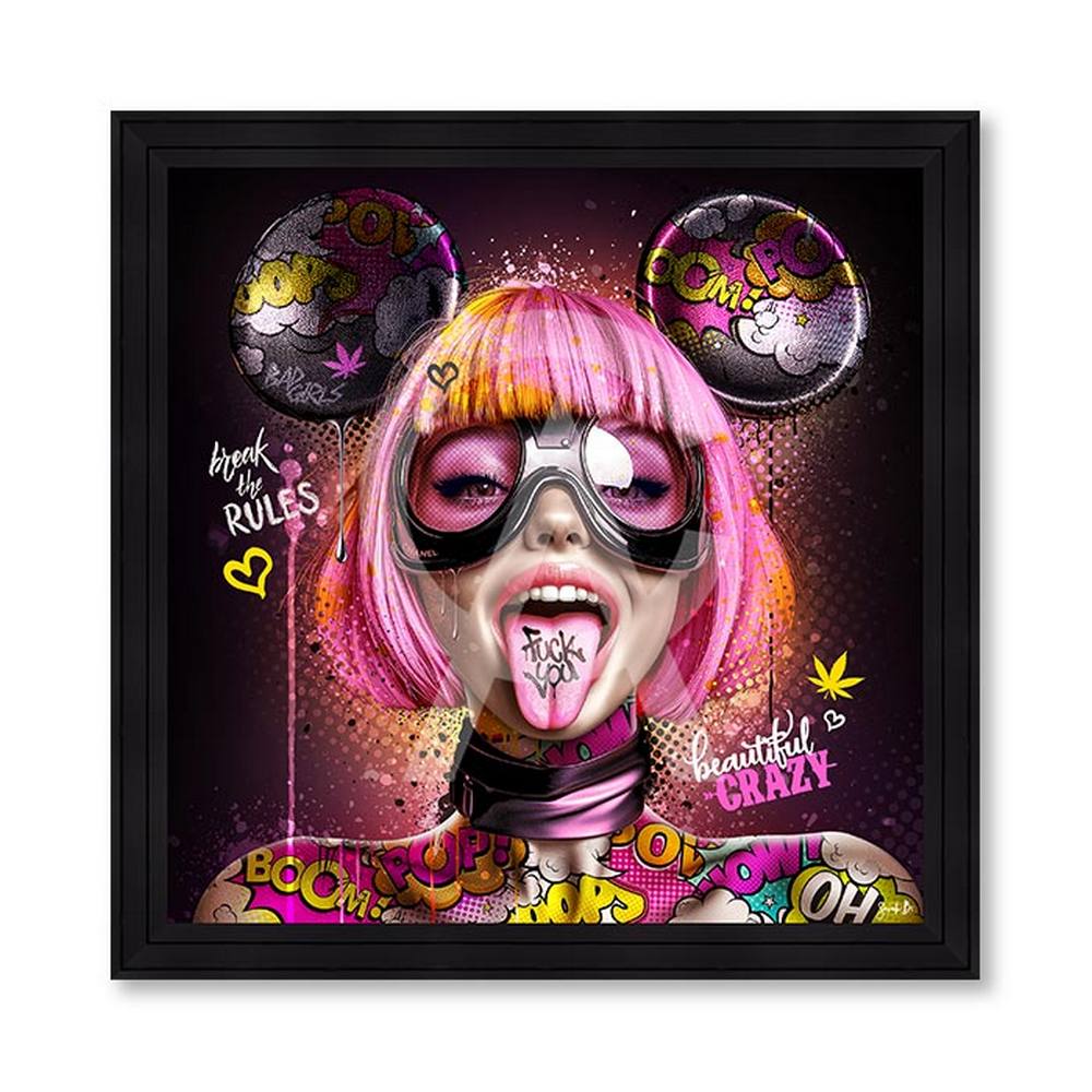 tableau_minnie_pop_sarah_b_souris_fille_decoration_contemporaine_maison_poitiers tableau Minnie Pop Sarah.B