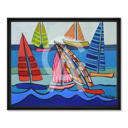 tableau voiliers voiles au vent gonnin