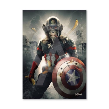 Alu Dibond Captain America Binet