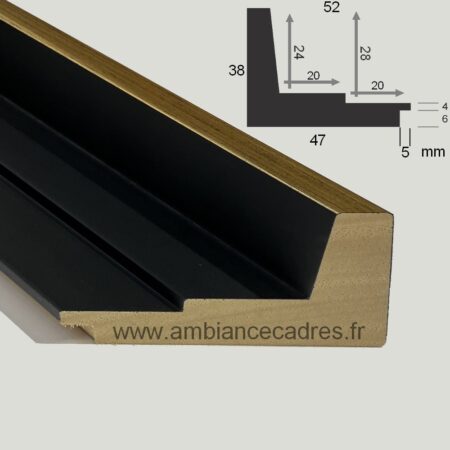 boite américaine noire or