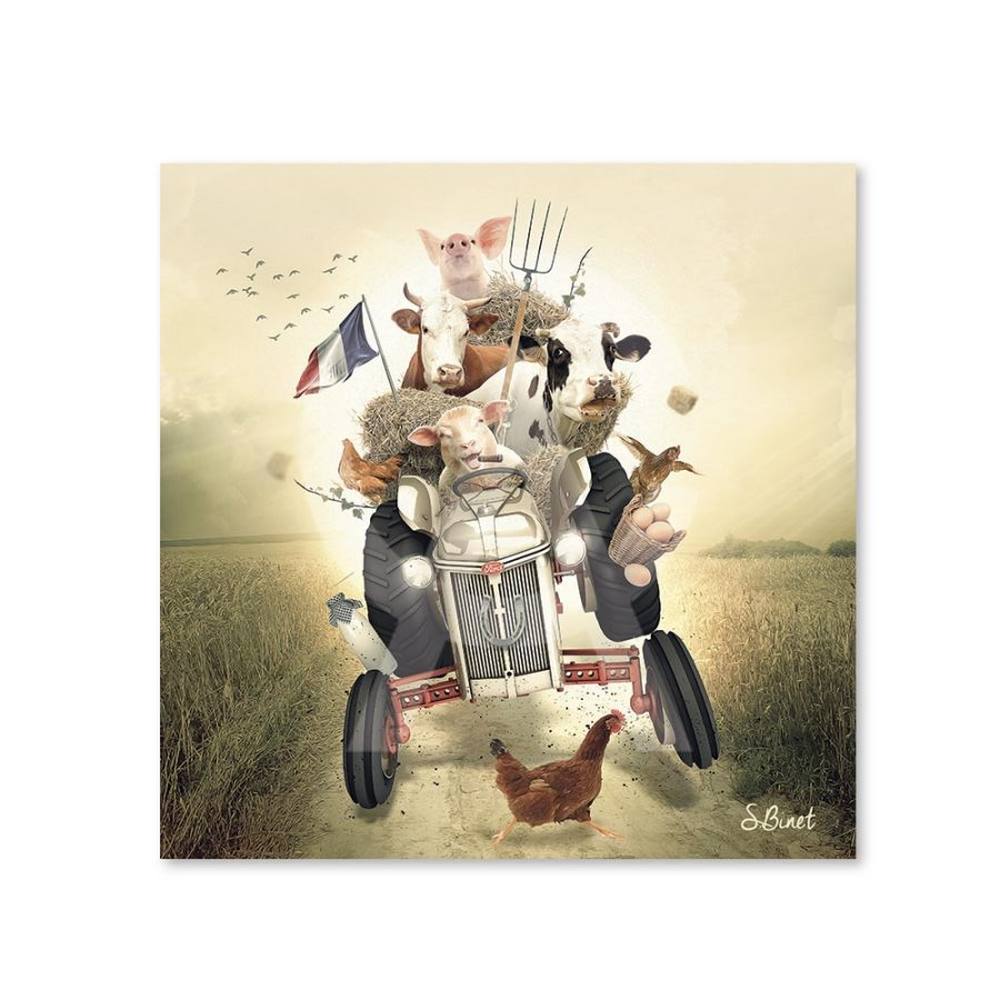 cadre_alu_dibond_tracteur_binet_animaux_ferme_agricole_rennes Cadre Alu Dibond Tracteur Binet