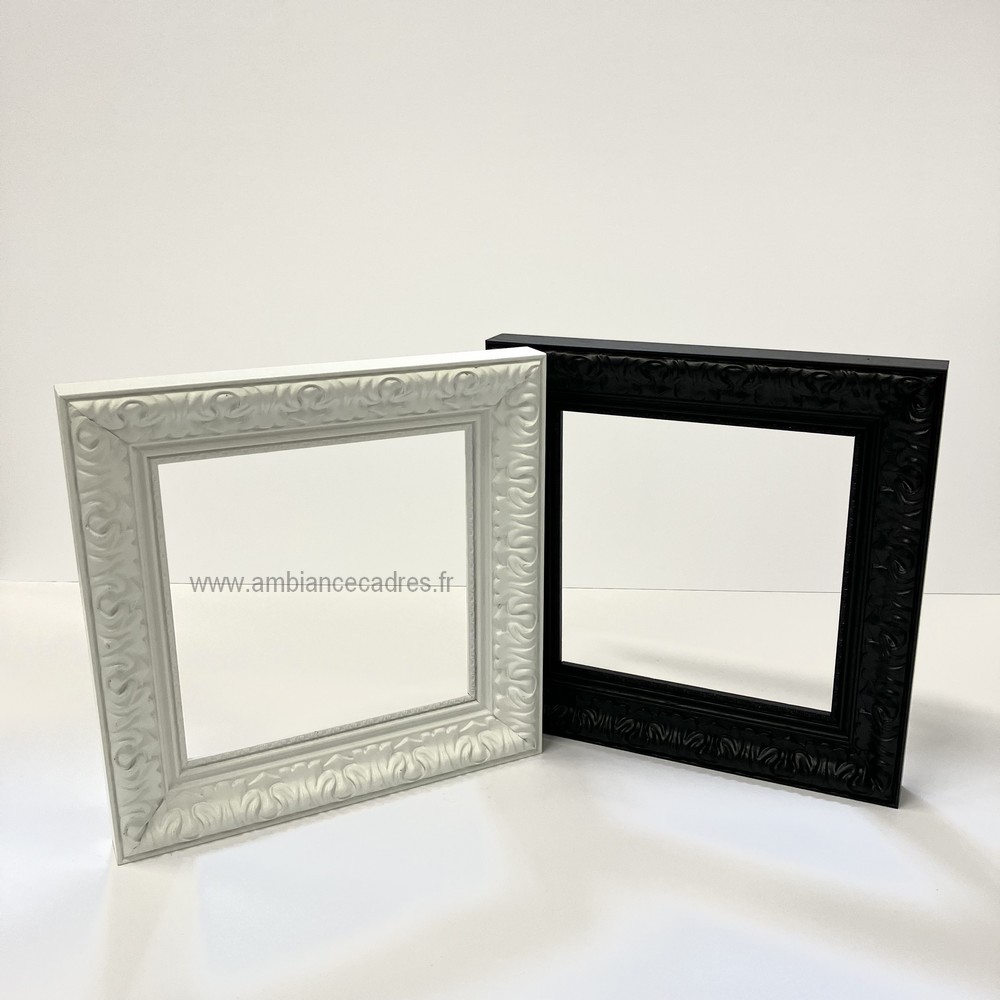 cadre baroque noir blanc