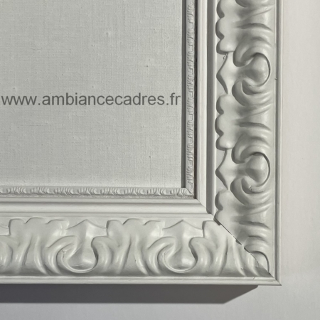 cadre blanc baroque pour toiles