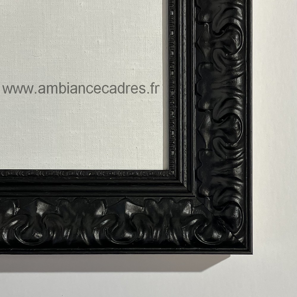 cadre bois noir baroque