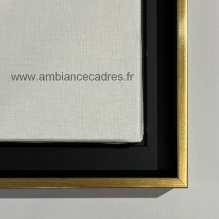 cadre caisse américaine noir or