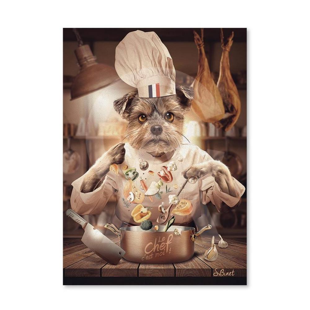 cadre_dibond_c_est_moi_le_chef_binet_chien_cuisine_restaurant_lille Cadre Dibond C'est Moi le Chef Binet
