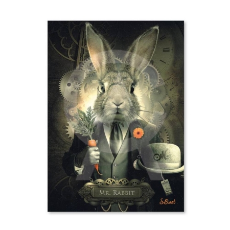 Cadre Dibond Mr Rabbit Binet