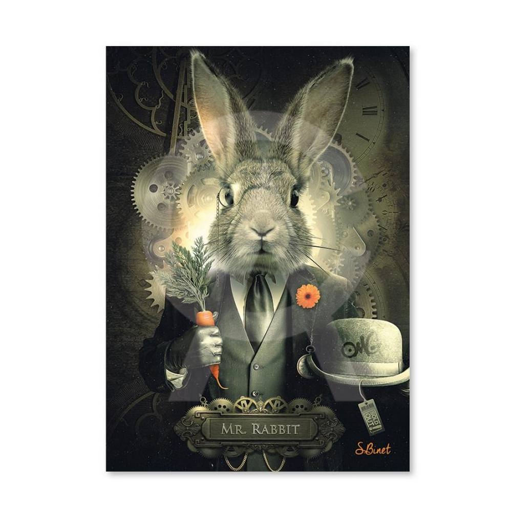 cadre_dibond_mr_rabbit_binet_lapin_jardinage_deco_interieur_appartement_petit_prix_rennes Cadre Dibond Mr Rabbit Binet