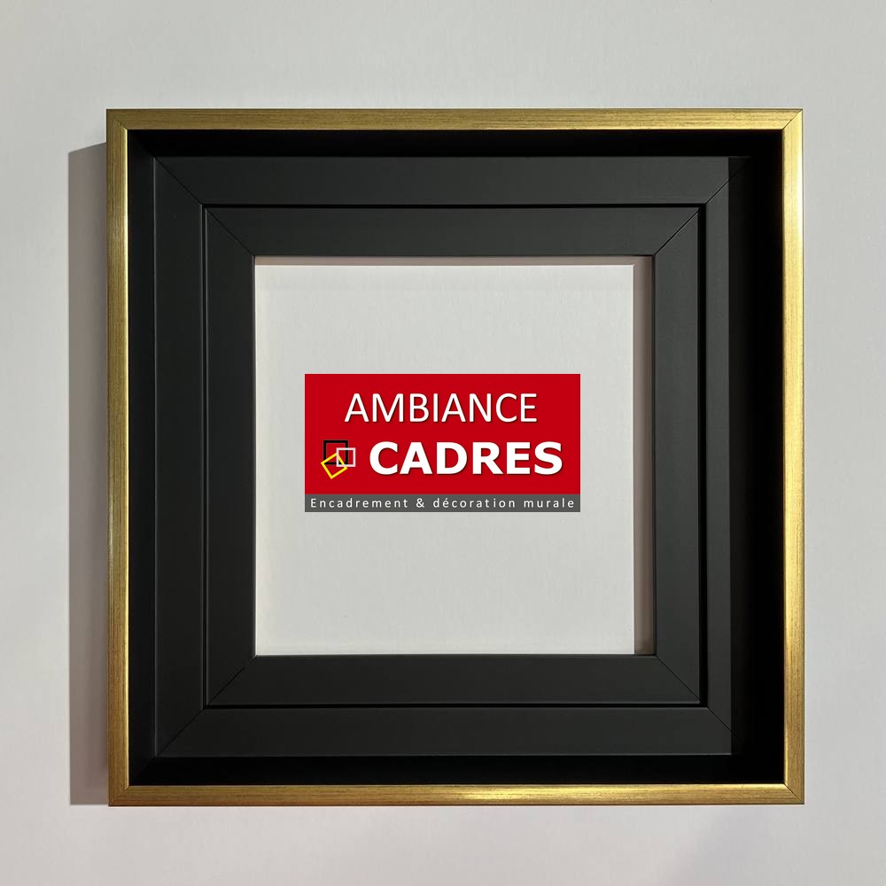 caisse_americaine_noir_et_or_pour_encadrer_toile_decorative_dali_vannes cadre américain dali noir or