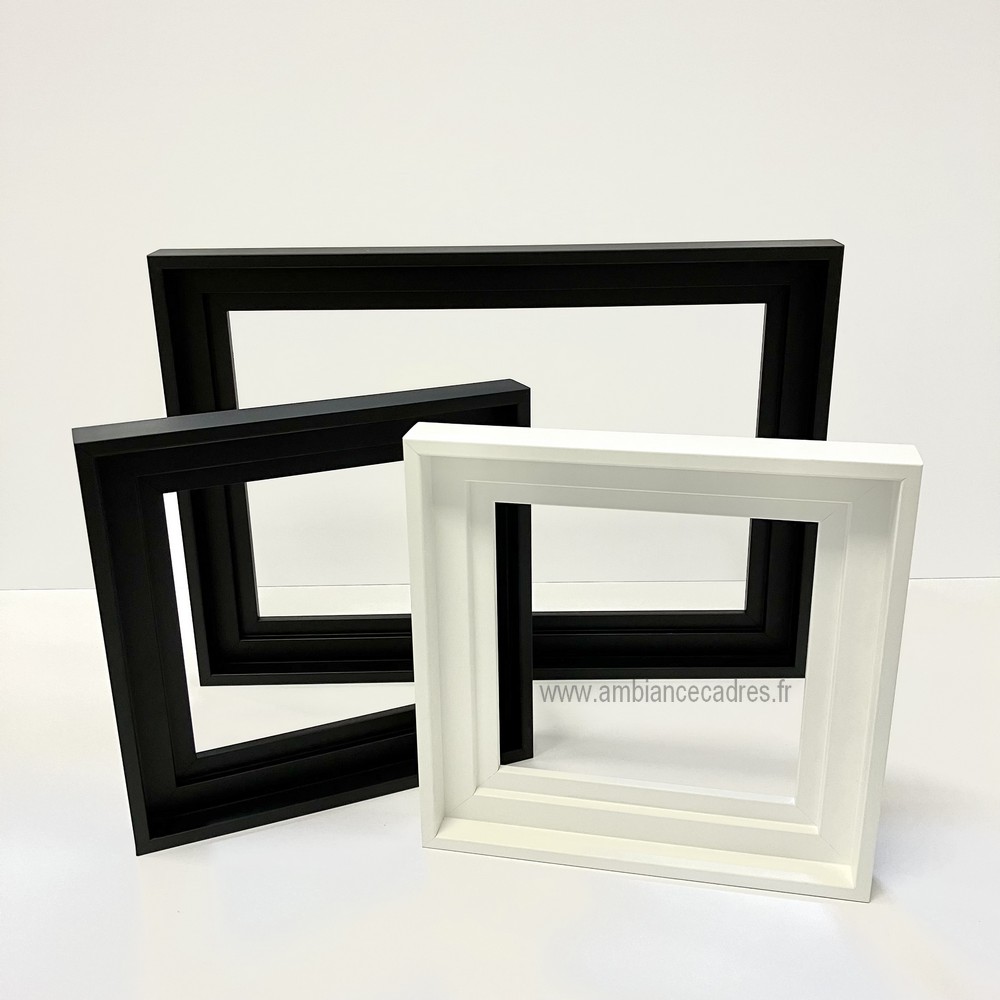 caisse_americaine_noir_ou_blanche_en_escalier_pour_tableau_pas_cher_finistere cadre sans verre pour toile et dibond