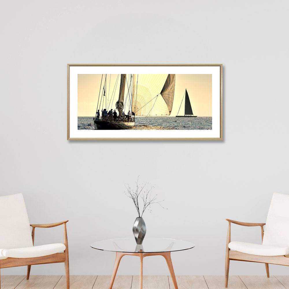 decoration_murale_georges_felix_cohen_voiliers_couche_de_soleil_montpellier décoration murale voiliers soleil