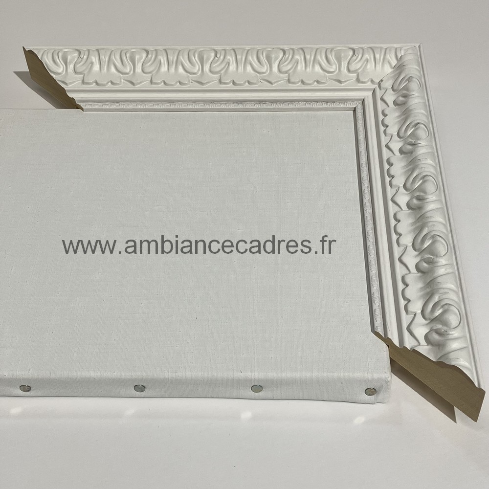 encadrement blanc baroque