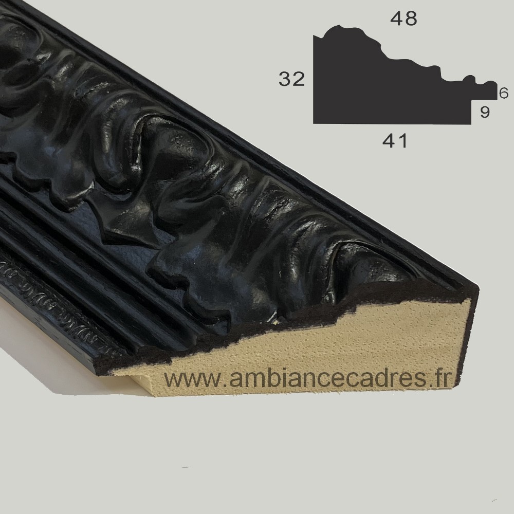 encadrement noir baroque