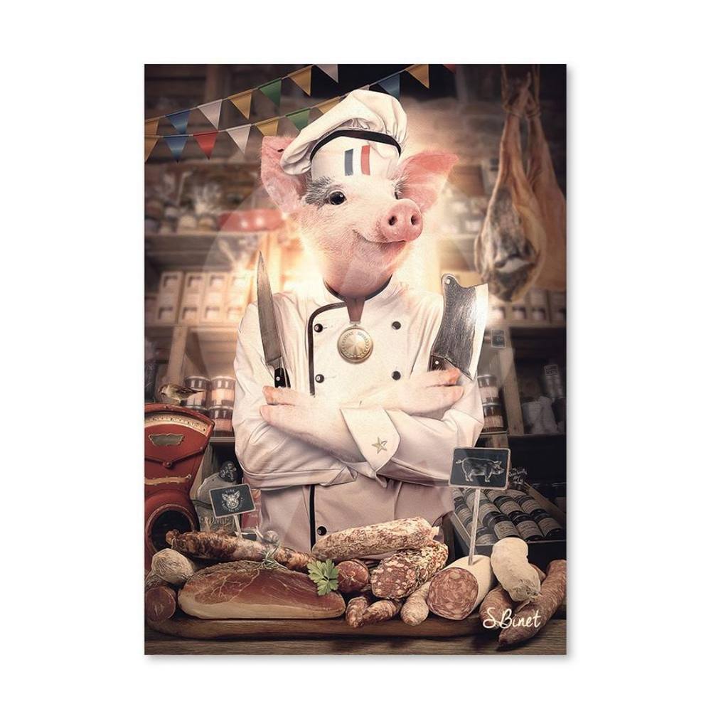 petit_cadre_cochon_sylvain_binet_deco_restaurant_cuisine_charcuterie_promotion_lyon Petit Cadre Cochon Sylvain Binet