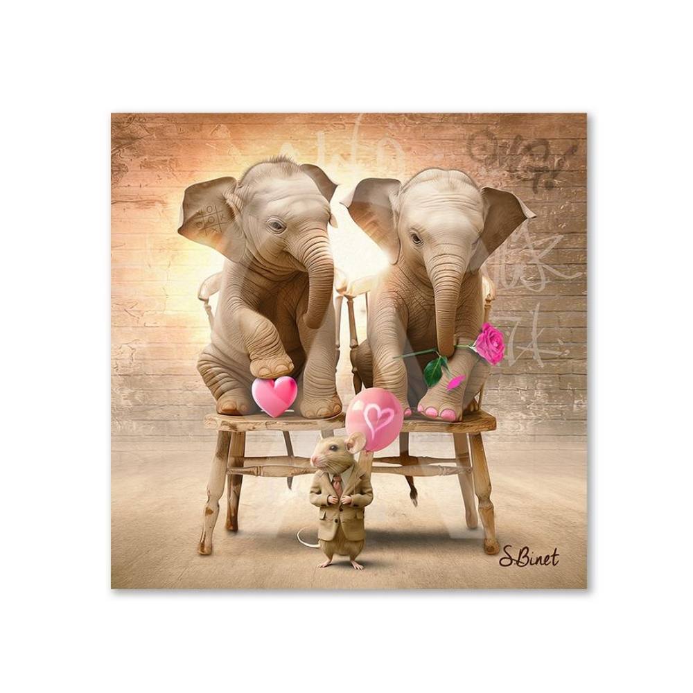 petit_tableau_elephanteaux_luxury_binet_decoration_souris_enfants_marseille Petit Tableau Éléphanteaux Luxury Binet