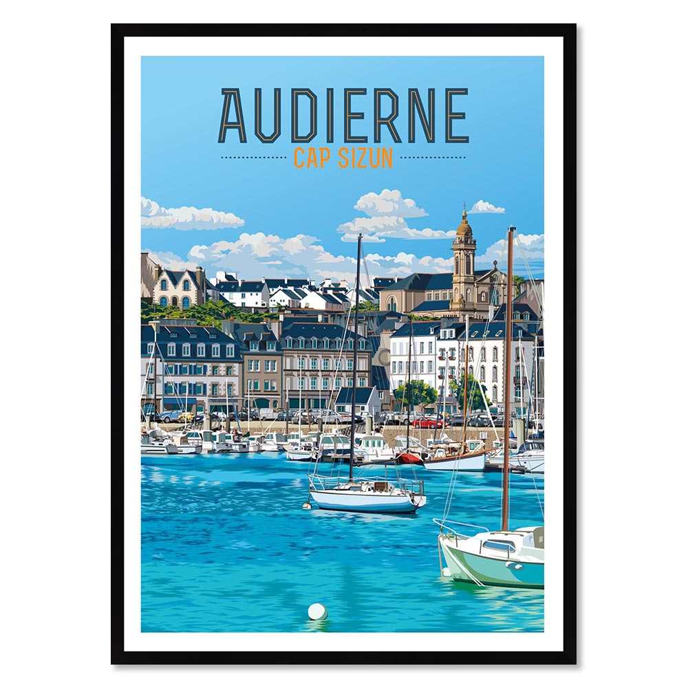 affiche encadree Audierne