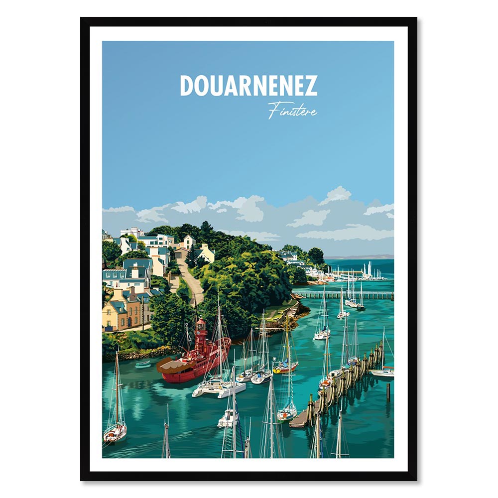 affiche encadree Douarnenez
