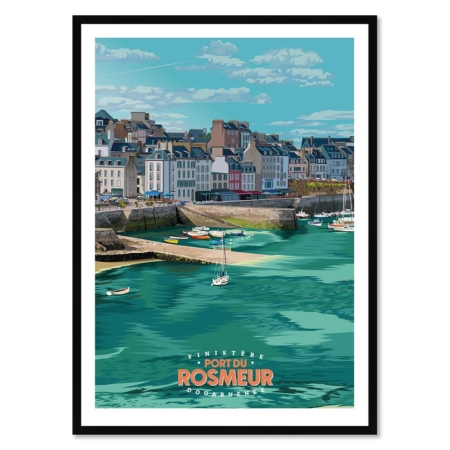 affiche encadree Port du Rosmeur