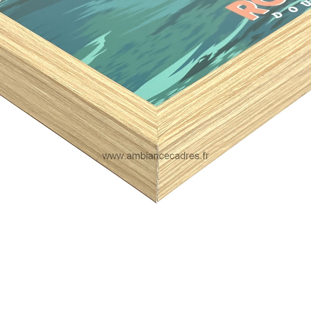 cadre_avec_verre_couleur_chene_bois cadre avec verre couleur chêne