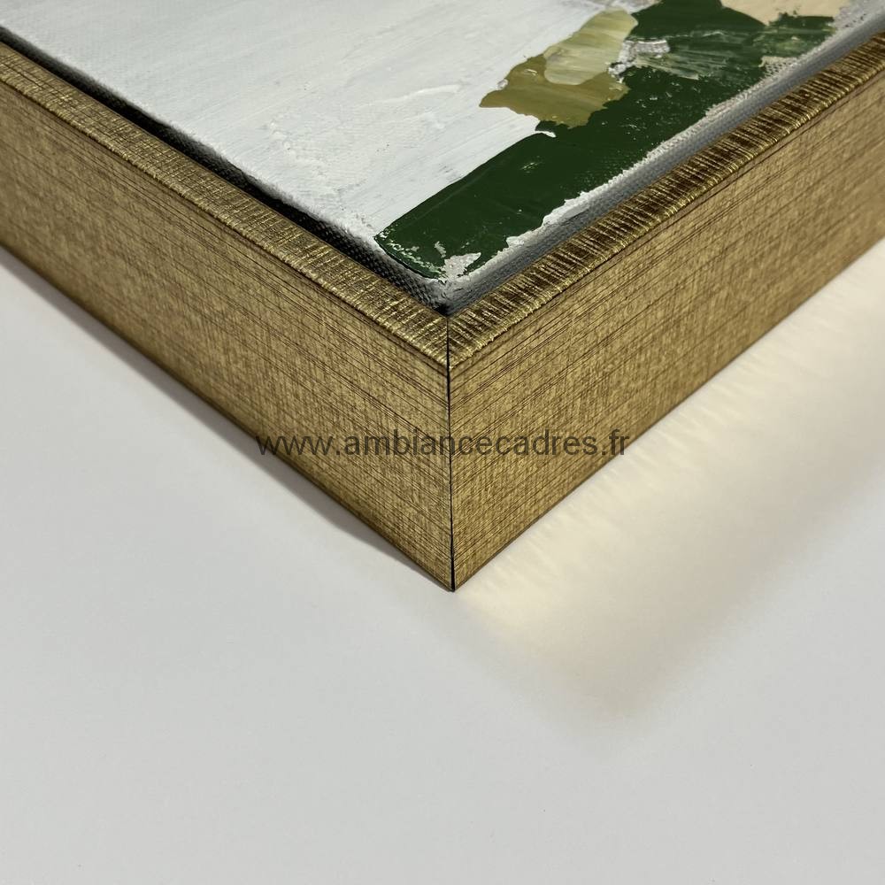 cadre or toile kaki