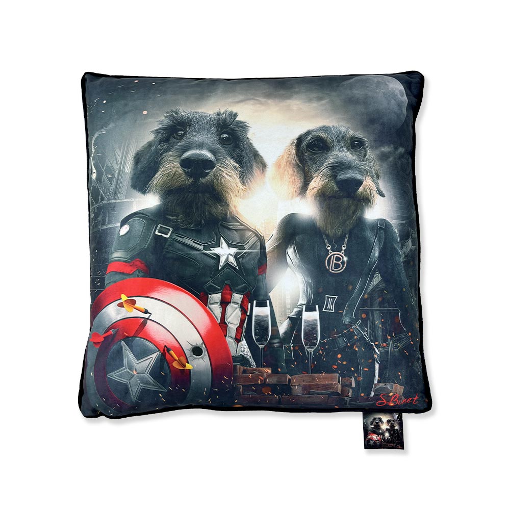 Coussin Chiens Apéro sylvain binet
